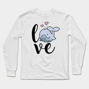 Whale Love for Marine Animal Lovers Long Sleeve T-Shirt